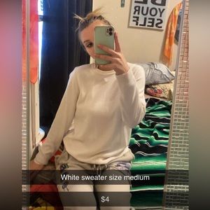 White sweater from basic Editions size medium
